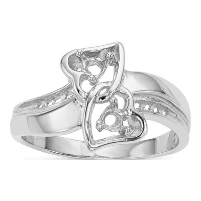 14K White Gold Personalized Family Ring Mounting – view 6