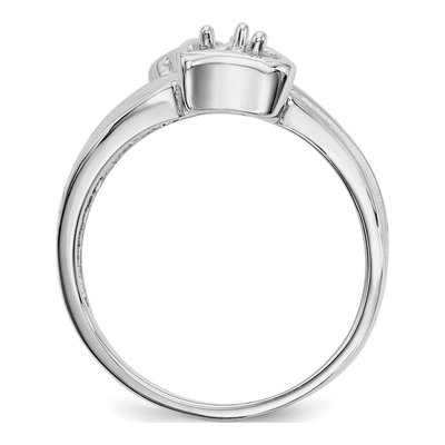14K White Gold Personalized Family Ring Mounting – view 7