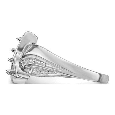 14K White Gold Personalized Family Ring Mounting – view 8