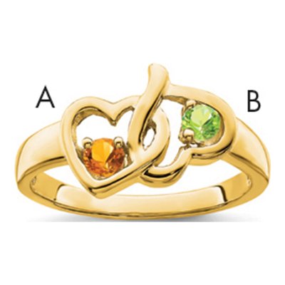 14K Yellow Gold Personalized Family Ring – view 4