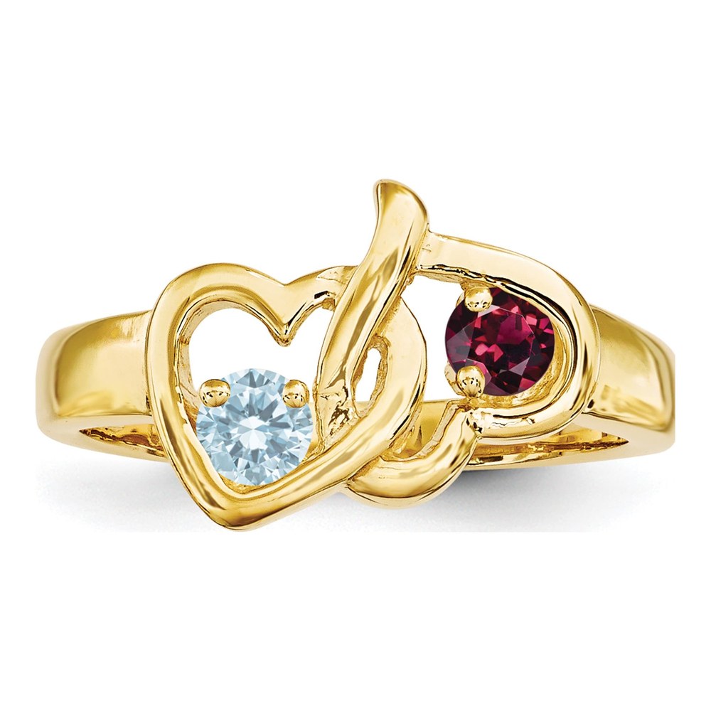 14K Synthetic Family Jewelry Ring