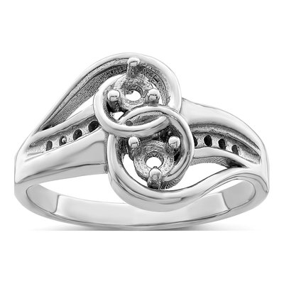 Sterling Silver 1/10 ct tw Diamond Personalized Couple Family Ring – view 7
