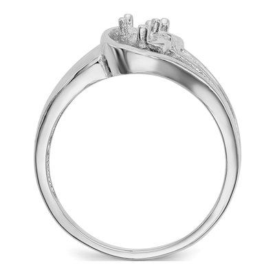 14K White Gold Family Ring Mounting – view 7