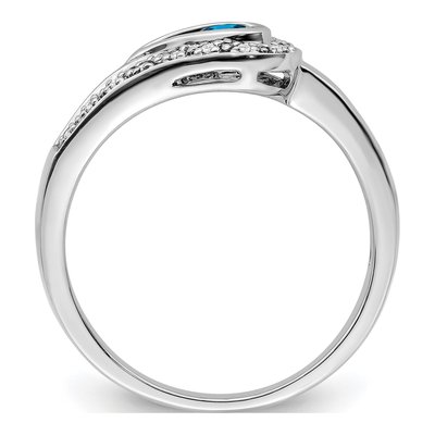 14K White Gold 1/20 ct tw Diamond Custom Family Ring – view 3