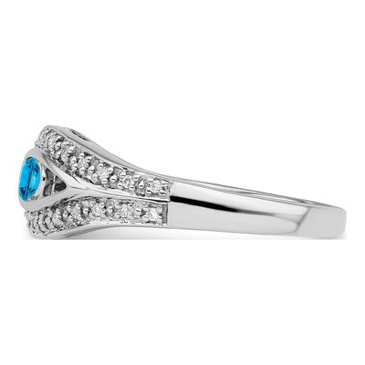 14K White Gold 1/20 ct tw Diamond Custom Family Ring – view 4