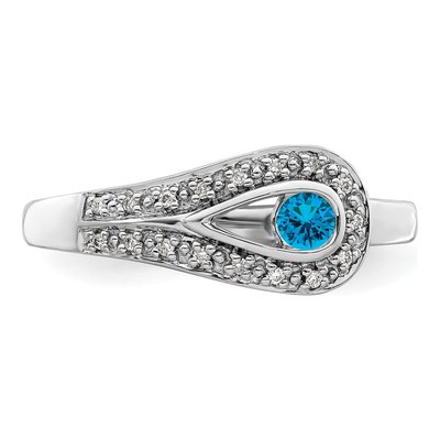 14K White Gold 1/20 ct tw Diamond Custom Family Ring – view 5