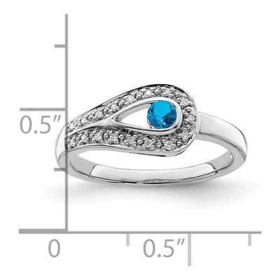 14K White Gold 1/20 ct tw Diamond Custom Family Ring – view 6