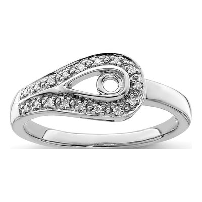 14K White Gold 1/20 ct tw Diamond Custom Family Ring – view 7