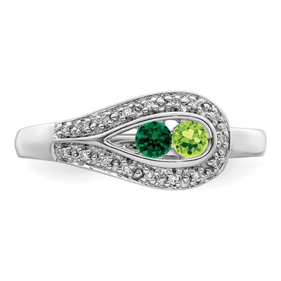 14K White Gold 1/20 ct tw Diamond Family Ring – view 5