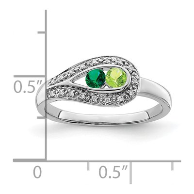 14K White Gold 1/20 ct tw Diamond Family Ring – view 6