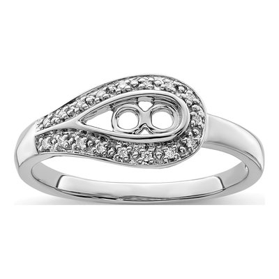 14K White Gold 1/20 ct tw Diamond Family Ring – view 7