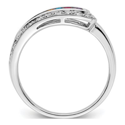 14K White Gold 1/10 ct tw Diamond Family Mother's Ring – view 3