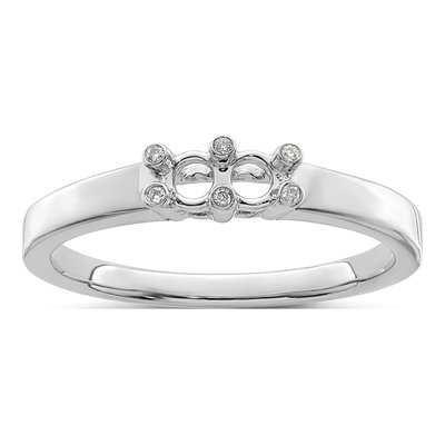 14K White Gold Diamond Personalized Family Ring – view 5