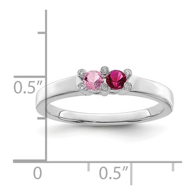 14K White Gold Diamond Family Ring – view 4