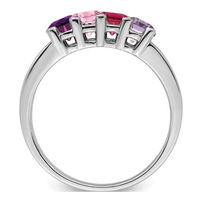 14K White Gold Diamond Custom Family Ring – view 3