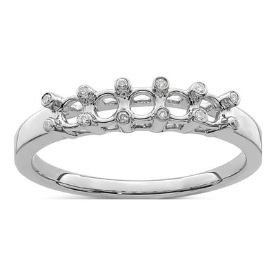14K White Gold Diamond Personalized Family Ring – view 5