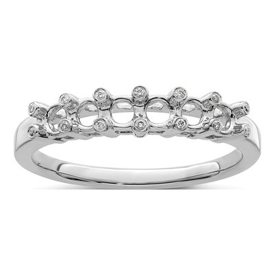 14K White Gold 1/20 ct tw Diamond Family Ring – view 5