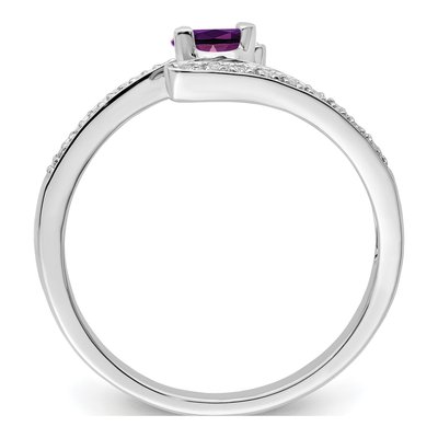 14K White Gold Diamond Family Ring Semi-Mount – view 3