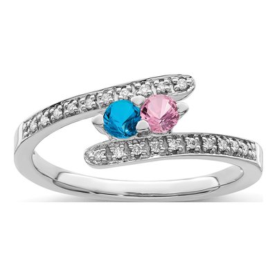 14K White Gold 1/15 ct tw Diamond Family Ring – view 2