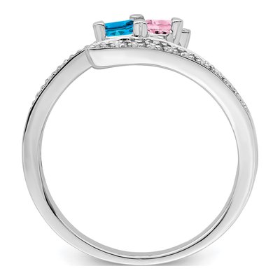 14K White Gold 1/15 ct tw Diamond Family Ring – view 3