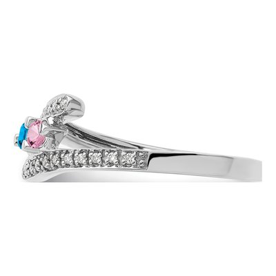 14K White Gold 1/15 ct tw Diamond Family Ring – view 4