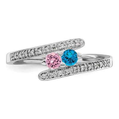 14K White Gold 1/15 ct tw Diamond Family Ring – view 5