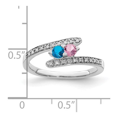 14K White Gold 1/15 ct tw Diamond Family Ring – view 6