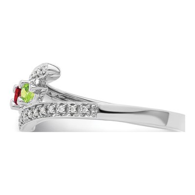 14K White Gold 0.09 ct tw Diamond Family Ring – view 4