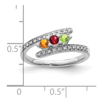 14K White Gold 0.09 ct tw Diamond Family Ring – view 6