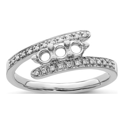 14K White Gold 0.09 ct tw Diamond Family Ring – view 7