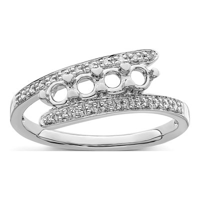 14K White Gold 1/15 ct tw Diamond Family Ring – view 7