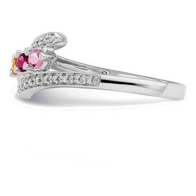 14K White Gold 1/15 ct tw Diamond Family Ring – view 4