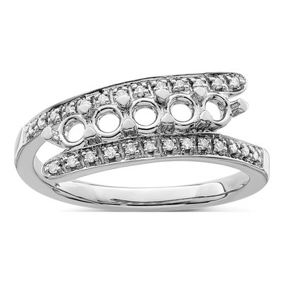 14K White Gold 1/10 ct tw Diamond Family Ring – view 7