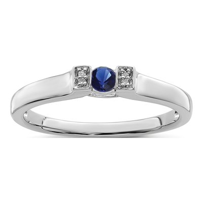 14K White Gold Diamond Family Ring Semi-Mount – view 2