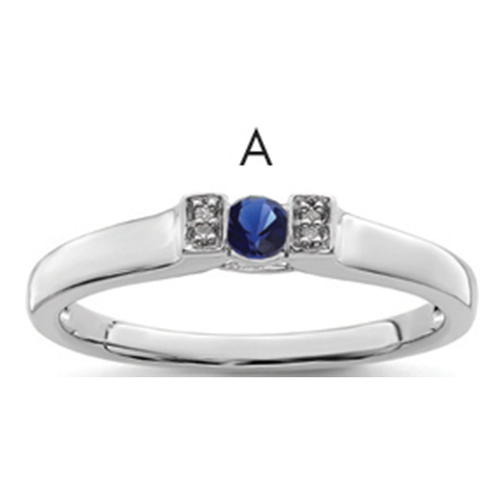 14K White Gold Family Diamond Semi-Mount Ring
