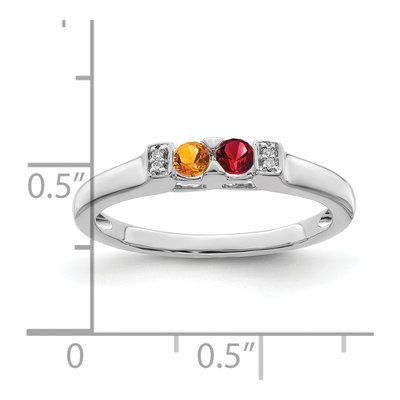 14K White Gold Diamond Family Ring Semi-Mount – view 4