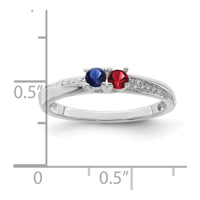 14K White Gold 1/20 ct tw Diamond Set Family Ring – view 4