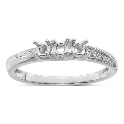 14K White Gold 1/20 ct tw Diamond Set Family Ring – view 5
