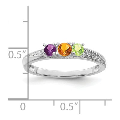 14K White Gold 1/20 ct tw Diamond Set Family Ring – view 4