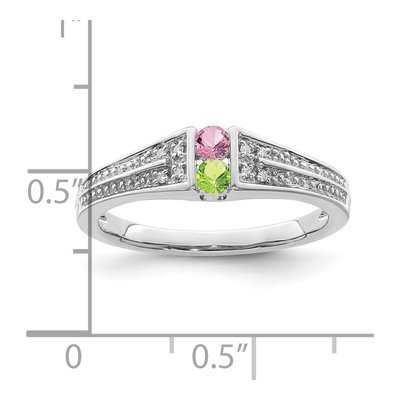 14K White Gold Diamond Family Ring Semi-Mount – view 6