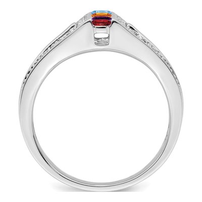 14K White Gold 1/8 ct tw Diamond Set Family Ring – view 3