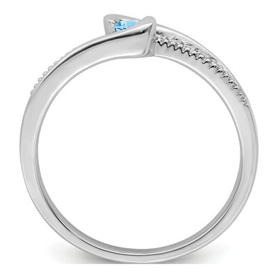 14K White Gold Diamond Personalized Family Ring – view 3