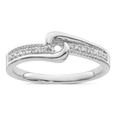 14K White Gold Diamond Personalized Family Ring – view 5