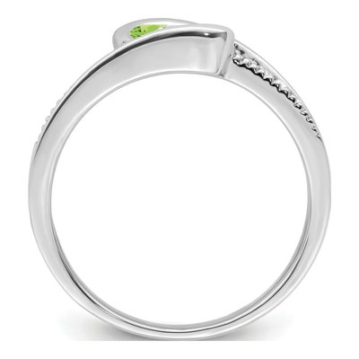 14K White Gold Diamond Personalized Family Ring – view 3
