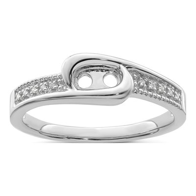 14K White Gold Diamond Personalized Family Ring – view 5