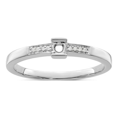 14K White Gold Diamond Set Family Ring – view 5