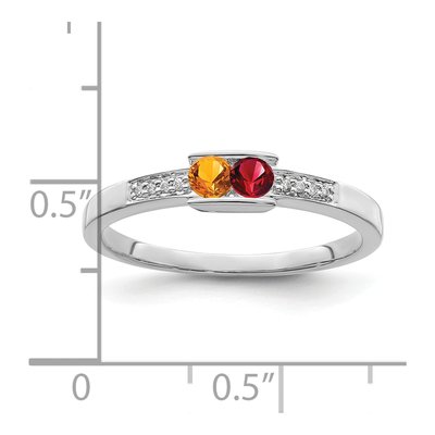 14K White Gold Diamond Set Family Ring – view 4