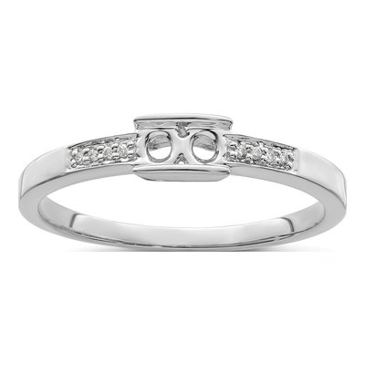 14K White Gold Diamond Set Family Ring – view 5