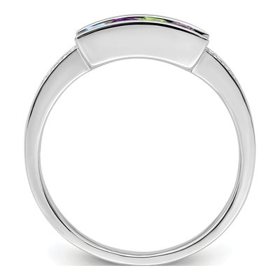 14K White Gold Diamond Family Ring – view 3