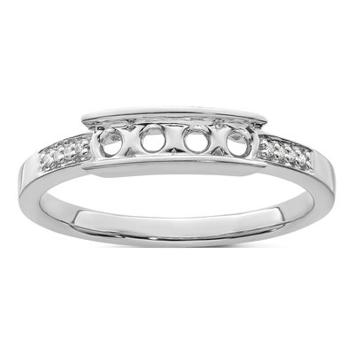 14K White Gold Diamond Family Ring – view 5